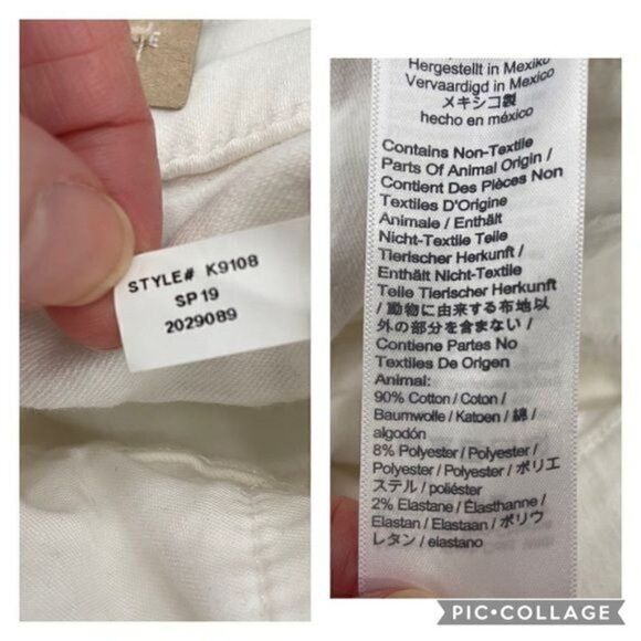 Madewell High‎ Waist Button Fly Ankle Jeans Size 37 White NWT - Picture 13 of 14